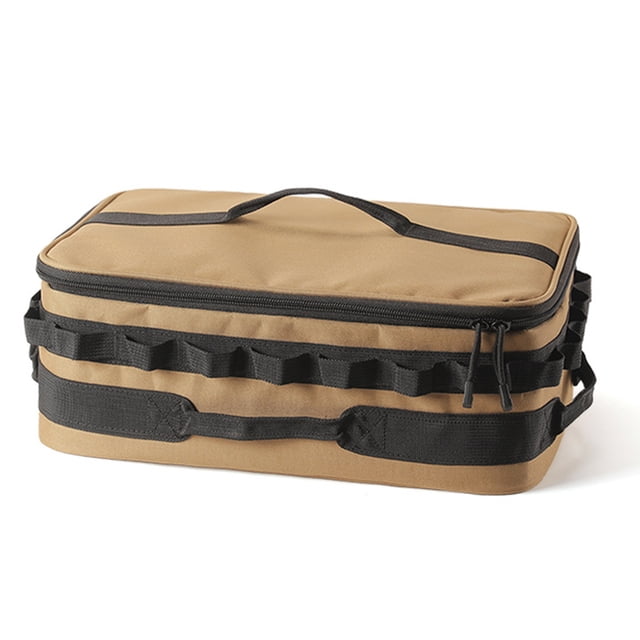 Large Capacity Outdoor Stoves Cooking Utensils Condiment Storage Bag Camping Cooking Accessory Storage Bag Portable BBQ Picnic Storage Bag Multifunctional Oxford Cloth Storage Bag