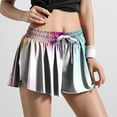 thumbnail image 2 of Gibobby Pantalones cortos de yoga Pantalones cortos para correr 2 en 1 para mujer(Blanco,CH), 2 of 5