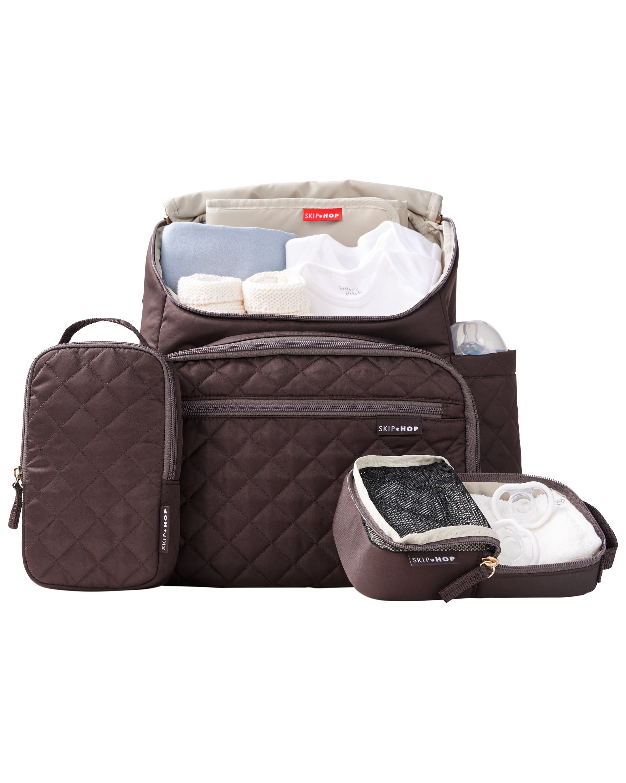 Skip Hop Forma Diaper Backpack, Chocolate, Large, Includes Changing Pad, For Baby and Parents