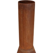Sunnydaze Chiminea Fire Pit - Large Outdoor Patio Wood-Burning Mexican Style Backyard Fireplace Stove - Oxidized Rustic Cold-Rolled Steel - 6 Foot Tall