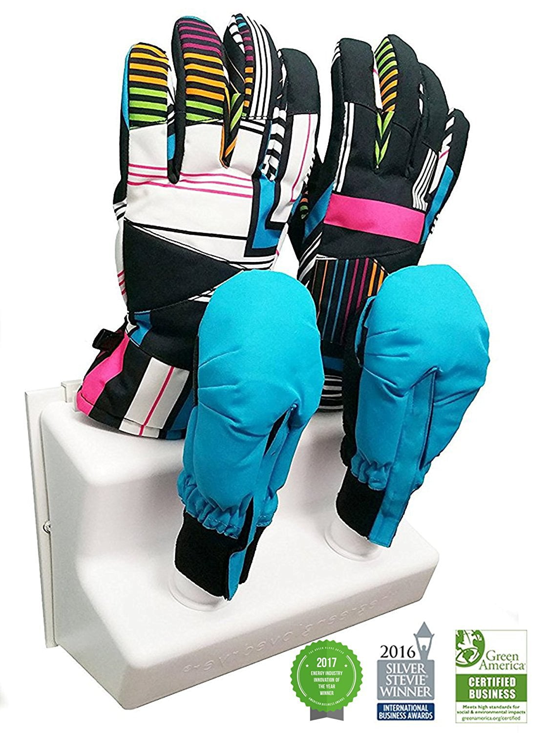 Green Glove Dryer for Hats, Gloves, Shoes and Mittens USA MADE Wall