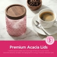 thumbnail image 5 of Just Cook Pink Textured Glass Canister Storage Containers with Acacia Lids, 500 ml, 2 Pack, 5 of 7