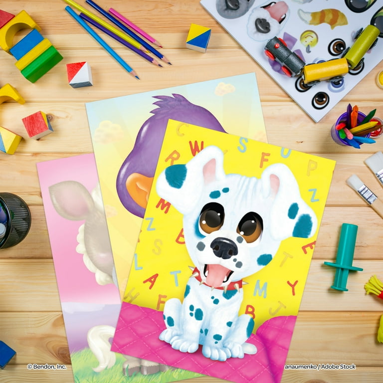 Bendon Pets Create a Face Sticker Activity Book, 32 Pages and 6