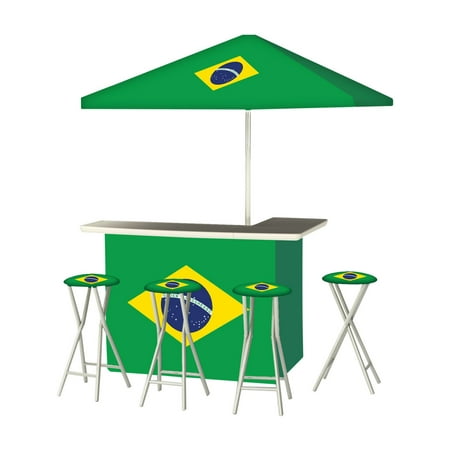 Best of Times Flag of Brazil Portable Outdoor Bar (Best Plastic Surgeons In Brazil)
