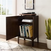 Asher Record Storage Stand Dark Brown
