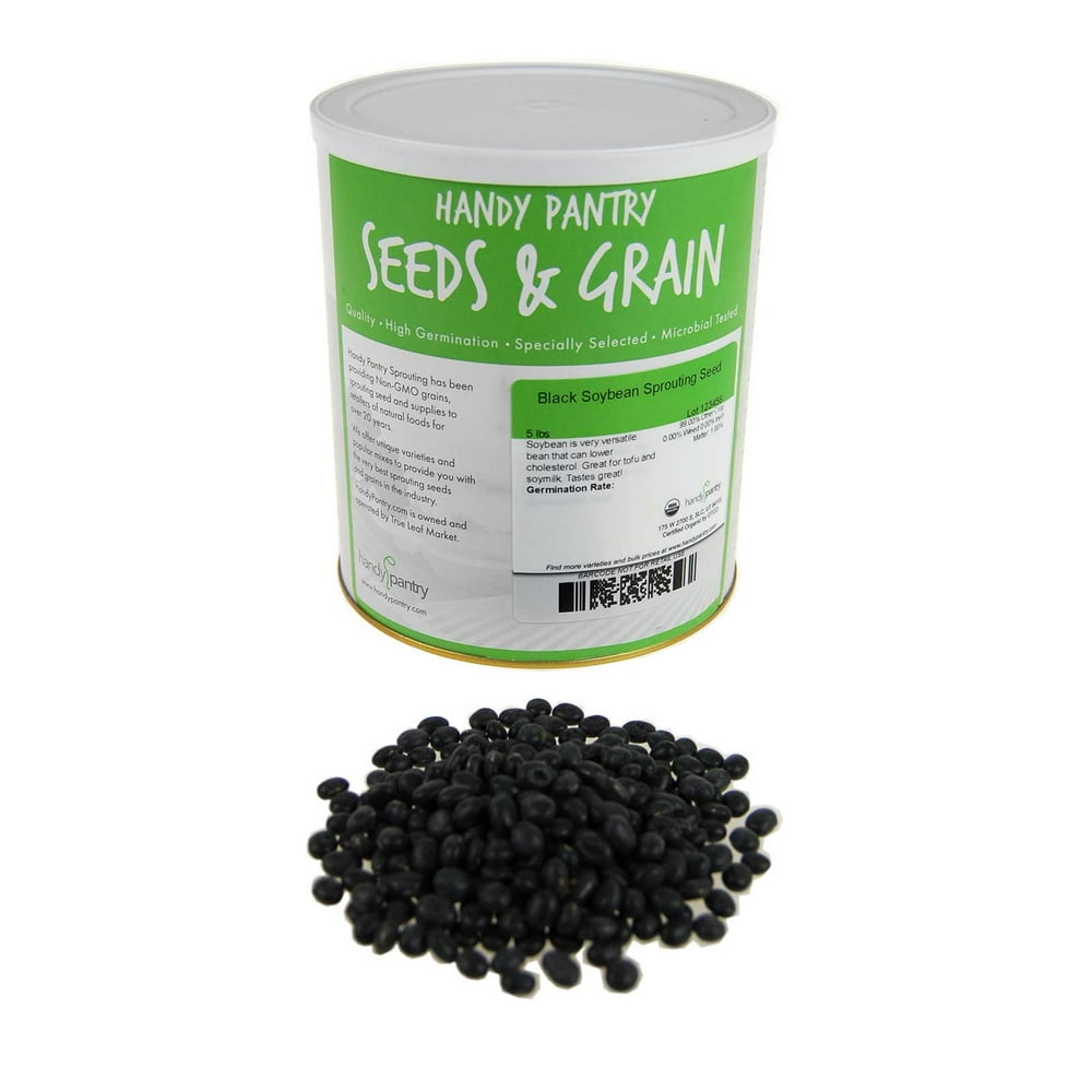 Organic Black Soy Beans 5 Lb Black Soybeans NonGMO For Cooking