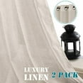 thumbnail image 6 of PrimeBeau Textured Semi Sheer Privacy Added Linen Blended Nickel Grommet Window Curtain Panels, 52" W x 84" L, Angora, 6 of 6