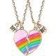 thumbnail image 1 of KAIYANG 2 piezas de collares Bff, collar de amistad, joyería, colgante, cadena, regalos (corazones coloridos), 1 of 4