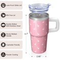 thumbnail image 3 of Flamingo Coffee Cup with Handle 20OZ Stainless Steel Insulated Tumbler Mug Leak Resistant Double Wall Vacuum Keeps Drinks Hot Cold Gifts for Women Girls on Birthday Christmas Summer, 3 of 6