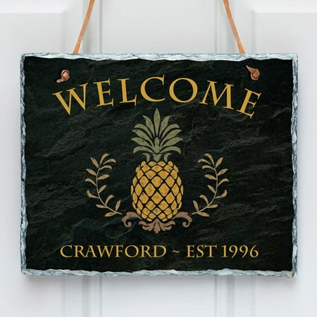 Personalized Pineapple Welcome Wall Slate