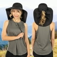 thumbnail image 2 of SUN CUBE Women Hiking Hat Fishing Hat | Ponytail Sun Hat with Neck Flap Wide Brim | Summer Outdoor Camping Beach Safari Ladies Foldable Woman Hat UPF50+ (Black), 2 of 9