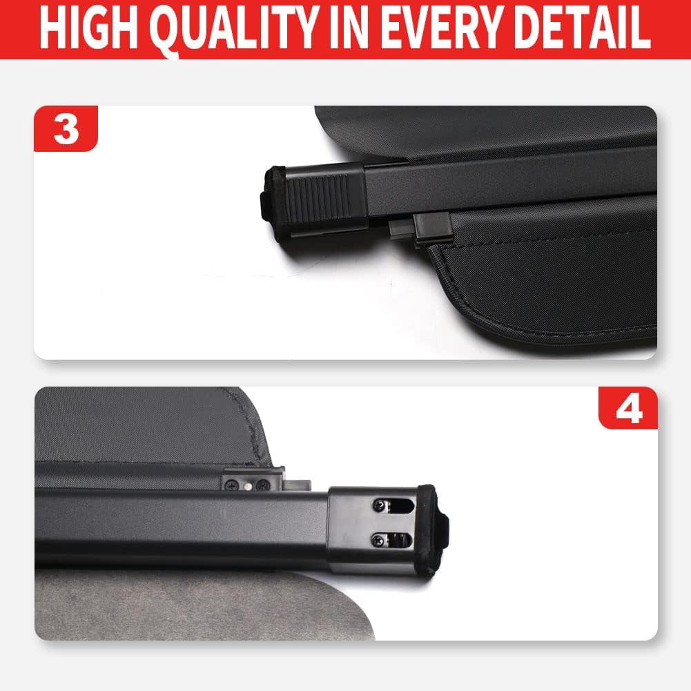 Fit 2010-2015 Lexus RX350 Retractable Cargo Cover for 2010 2011 2012 2013 2014 2015 Lexus RX350 SUV Accessory Rear Trunk Privacy Shield Shade, Black