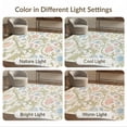 thumbnail image 6 of ODIKA 4'x6' Green Pastel Floral Elegance with Vintage Washable Area Rug Intricate Blossom and Vine Motifs for Classic Stain Resistant, Low Pile, Easy Care for Dorm Room, Small Living, 6 of 6