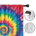 thumbnail image 4 of Blackout Kids Curtains,Colorful Rainbow Tie Dye Spiral Pattern Childrens Insulated Curtains Set Of 2,Bedroom Essentials,Toddler Room Decor 52"x63", 4 of 5