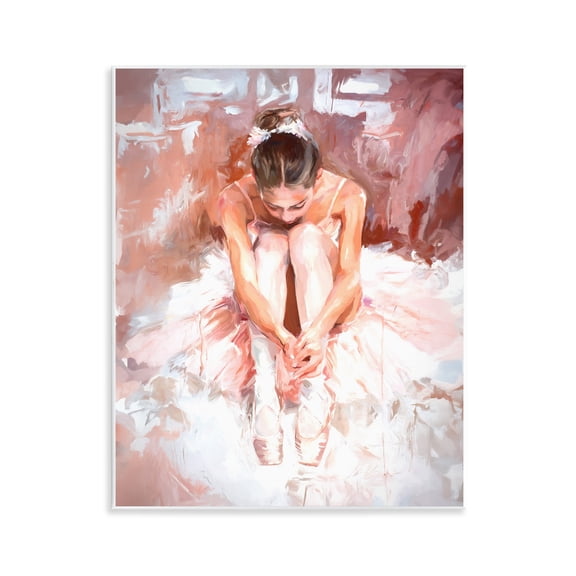 Stupell Industries Serene Ballerina Visage Novelty Painting Unframed Art Print Wall Art, 11 x 14
