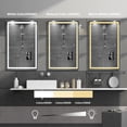 thumbnail image 4 of LED Bathroom Mirror, 20x28Inch Front and Backlit, 3 Colors Dimmable, CRI>90 Double Lights, Enhanced Anti-Fog, Wall Mount Lighted Mirror, Horizontally/Vertically Mounted, 4 of 7