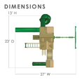 thumbnail image 3 of Gorilla Playsets Juego de Columpios de Madera Empire Extreme con Barras de Mono, Puente y Torre y 3 Toboganes, 3 of 5