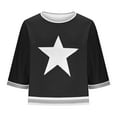 thumbnail image 6 of Weiqiqre Tops for Women Trendy Graphic Half Sleeve Drop Shoulder Crewneck Oversized T Shirt Tops, 6 of 6