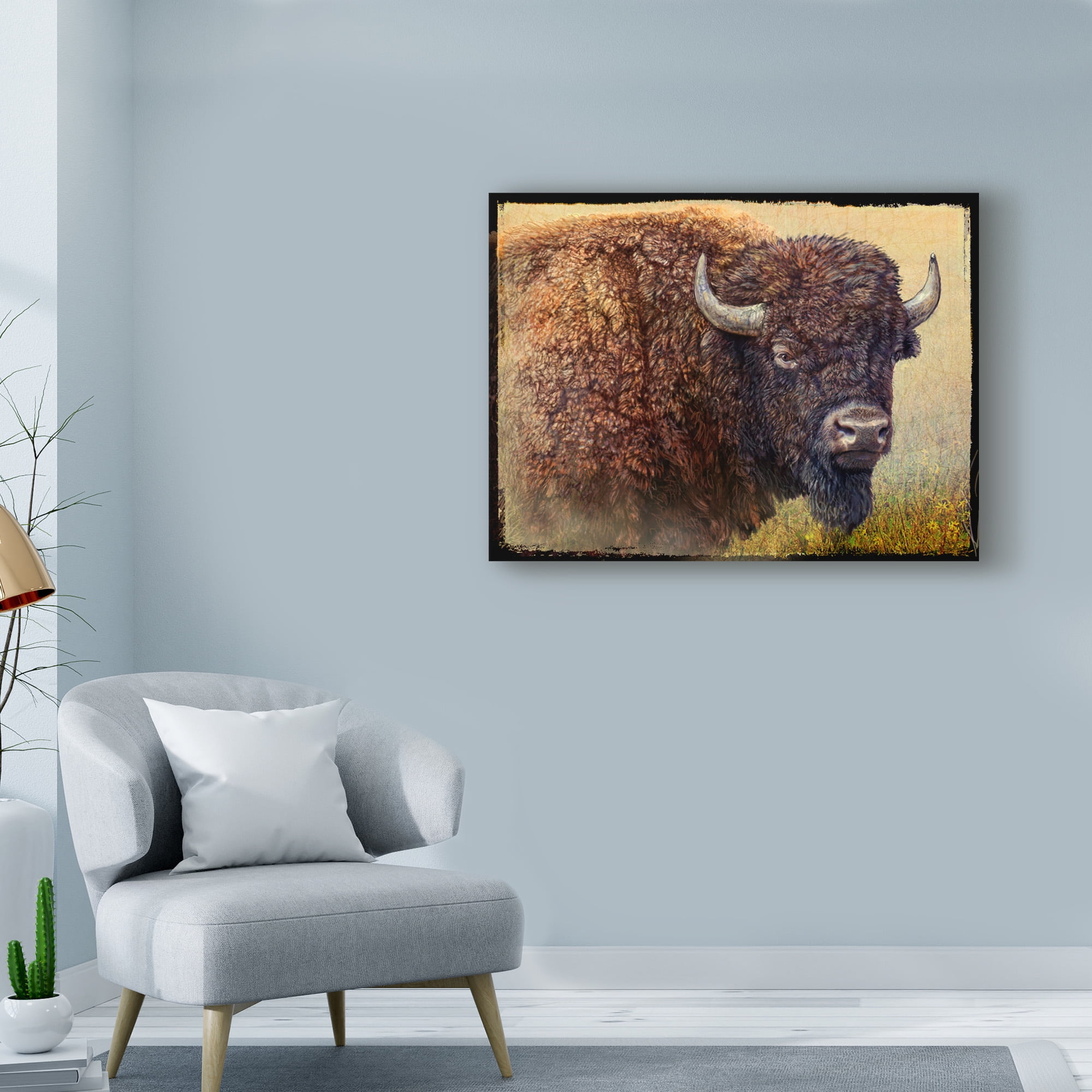 Trademark Fine Art 'Bison Portrait I' Canvas Art by Chris Vest