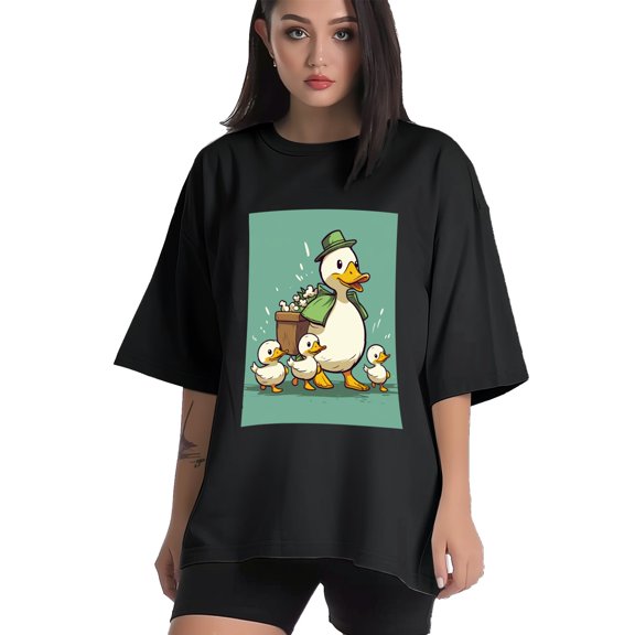Plus Size Shirt for Women Black Tops for Women Short Sleeves Shirt for Women Duck T Shirt Crewneck Shirt for Women XS