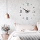 thumbnail image 4 of Relojes de pared autoadhesivos 3D DIY pegatinas de espejo de acrílico decoración de la sala de estar del dormitorio del hogar - plateado Sweethay HA3331-02B, 4 of 6