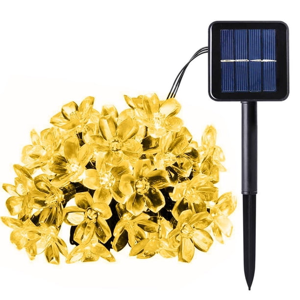 DQrwqpou 50LED 9.5m Solar Cherry Blossom String Light Lámpara Decorativa (blanco Cálido)