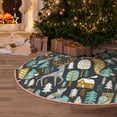 thumbnail image 5 of Sikiie Moose Squirrel owls tree Christmas Tree Skirt, Christmas Tree Decorations, Christmas Decor, Tree Mat Decoration(30-48IN)-48", 5 of 6