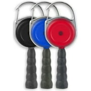 Lighter Leash Carabiner Reel Beehive Pen Attachment - Assorted Colors - Three Pack Multi-Colored