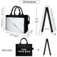 thumbnail image 3 of The New The Tote Bag Bolsos de lona para mujer Bolsos bandolera de lona gruesa con cremallera y correa para el hombro para el trabajo, viajes escolares, compras, 3 of 5
