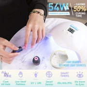 Gellen Gel Nail Polish Starter Kit with 54W UV Light, 6 Colors Pastels Pumpkin Tone Gel Polish with Base and Top Coat, Soak Off Gel Polish Kit with UV Nail Lamp, Gel Nail Polish Kit Gift for Women