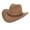 Camel2, variant on LZLER Western Cowboy Hat for Men Women Felt Wide Brim Cowgirl Hat with Strap
