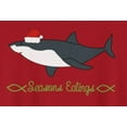 thumbnail image 4 of Old Glory Mens Christmas Shark Seasons Greetings Funny Pun Short Sleeve T Shirt, 4 of 5