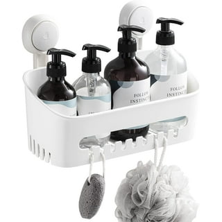 TAILI Shower Caddy with Vacuum Suction Cup Heavy Duty Drill-Free Removable  Shower Shelf Storage Basket for Shampoo & Toiletries, Kitchen Bathroom
