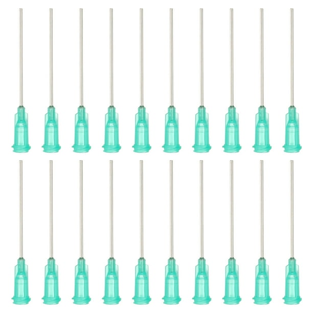 Agujas de dispensación de 18Ga, 102PCS, agujas de dispensación de punta roma de 1.5 pulgadas con jeringas de bloqueo Luer para rellenar tintas líquidas, adhesivos, aceites, verde