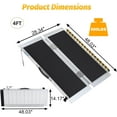 thumbnail image 6 of Acekid Portable Wheelchair Ramp 4FT, Non-Slip Aluminum Folding Handicap Ramp, Door Threshold Ramp with Reflective Strips, 6 of 8