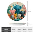 thumbnail image 2 of Disketp Cute Animal Party Ceramic Plate Dinner Plates Bone China Decorative Plates Art Ceramic Ornaments for Wall Hanging Decoration -6in, 2 of 6
