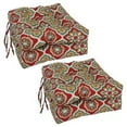 thumbnail image 3 of Blazing Needles 16-inch Spun Polyester Patterned Outdoor Square Tufted Chair Cushions (Set of 4), 3 of 5