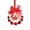 Red, variant on Christmas Car Wreath, Red Bow Christmas Wreath, 5.3" Christmas Decorations, Door Decor, Artificial Leaves Car Wreath for Truck SUV Holiday Festival