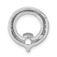 thumbnail image 4 of Finest Gold 14K White Gold Circle 4 mm Diamond Chain Slide Mounting Pendant, 4 of 5