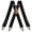 Black, variant on Fashion Men Suspenders with Hook Heavy Duty 1.4 Inch Adjustable Elastic Straps X-Back Mens Suspenders