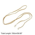 thumbnail image 3 of Unique Bargains 1 Pc Woven Rope Belt Elegant Pearl Braiding Adjustable Waist Cord Gold Tone, 3 of 6