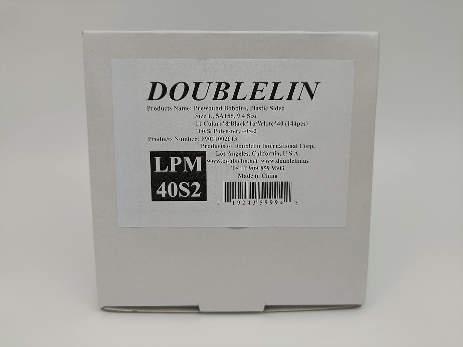 Prewound Bobbins LPM-40S2, Size L/Style L / SA155 / Size 9.4, Plastic Sided, 40S/2 Spun Polyester, Multi-Color, 144 pcs – for Sewing, Heavy Thread Embroidery & Thick Fabric Machines