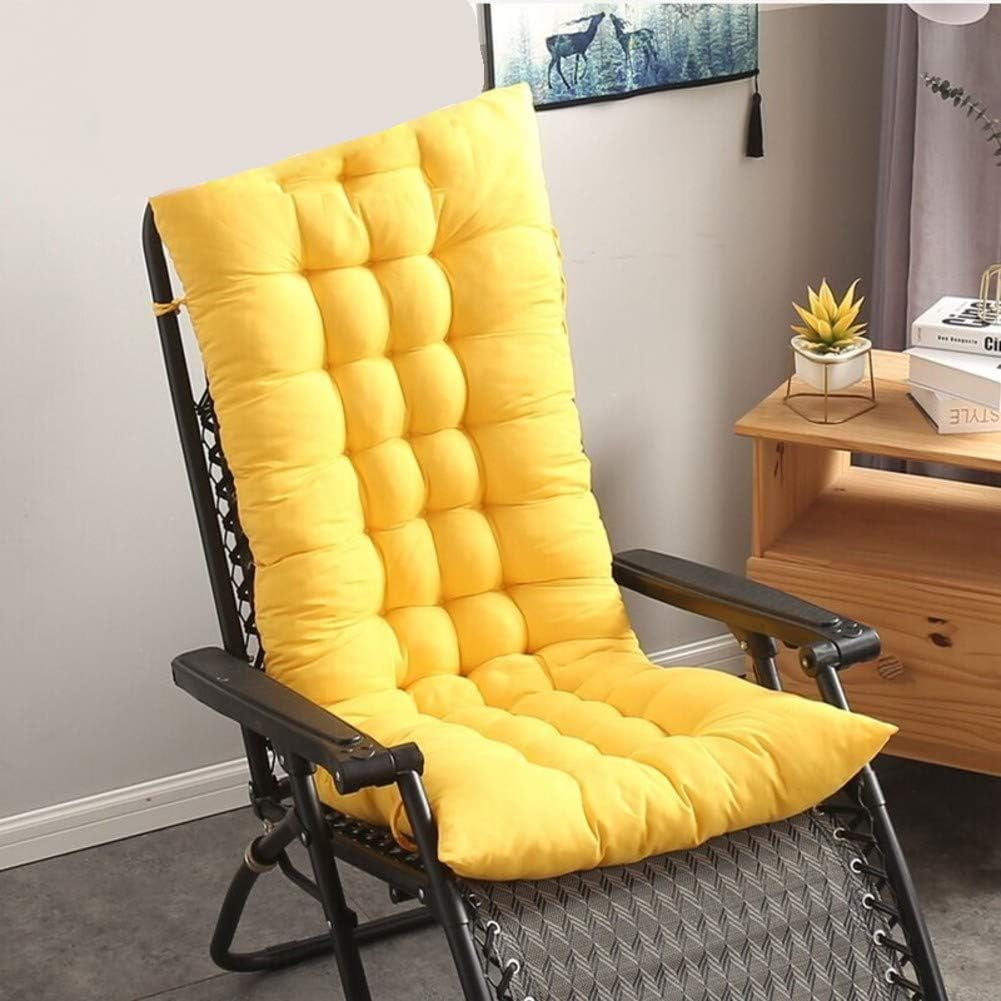 ORUYROP Sun Lounger Cushion Pad Garden Patio Thick Large Rocking Chair Cushion Recliner Relax Chair Pad for Rattan Recliner Indoor Outdoor Yellow 40x110x8cm 16x43x3inch Walmart