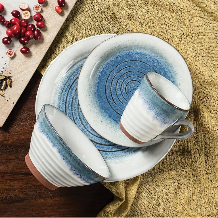 Sango Talia Dusk 16 Piece Modern Stoneware Dinnerware Set, Round