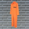 thumbnail image 5 of Youmylove Adult Orange Prisoner Jumpsuit Jail Inmate Male Prisoner Stage Show Party Fashion Gothic Vintage Hallowmas, 5 of 8