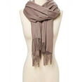 thumbnail image 4 of Beige Solid Scarfs for Women Fashion Warm Neck Womens Winter Scarves Pashmina Silk Scarf Wrap with Fringes for Ladies by Oussum, 4 of 10