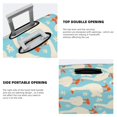 thumbnail image 5 of Fotbe White Geese and Flower Luggage Cover Protector,Suitcase Protector,Scratch and Dirt Resistant,Fits 18-32 Inch Luggage-Large, 5 of 9