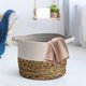 thumbnail image 4 of Cesta de Almacenamiento Tejida con Asas, Cesta de Piso de Ratten, Contenedores de Cesta Decorativos Boho para , Zapatos, Maquillaje, Ropa, Cestas , BLESIY Cestas Redondas Pequeñas Tejidas, 4 of 7