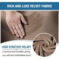 thumbnail image 3 of H.VERSAILTEX Split 4-Panel Velvet Recliner Chair Cover, High Stretch Non-Slip Washable Recliner Slipcover for Living Room, Camel, 3 of 5