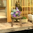 thumbnail image 3 of DYNWAVECA Mini Wooden Stool Plant Stand Plant Stool Decorative Small Round Bonsai Rack Potted Rack for Office Desktop Garden Home Decor, 3 of 5